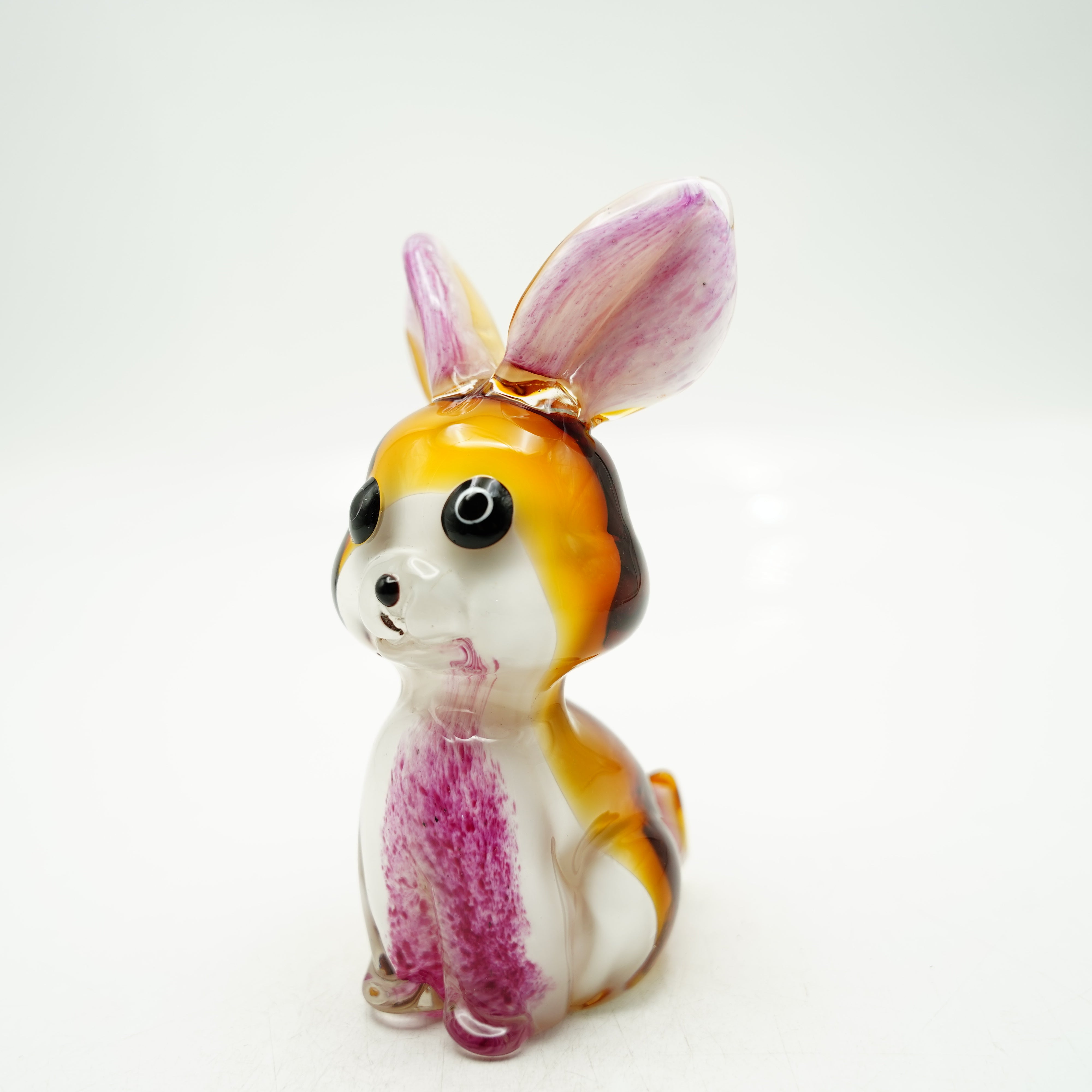 Glasfigur Hase Höhe ca. 19cm Handarbeit