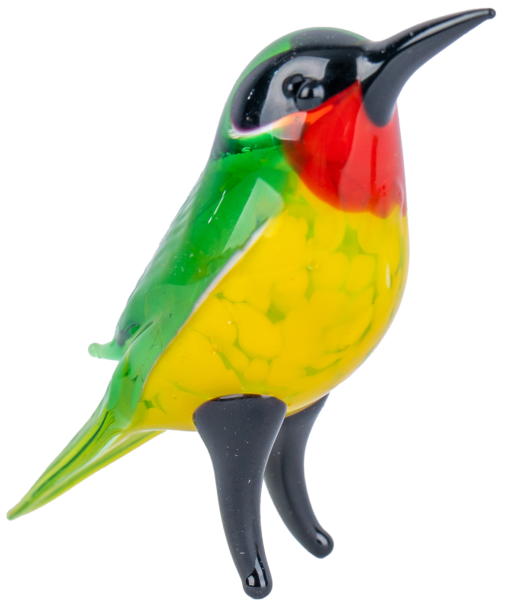 Glasfigur Vogel Bunt/Transparent Höhe ca. 5,7cm Handarbeit