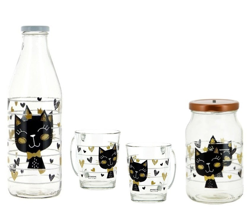Glasset Golden Cat 4tlg.
