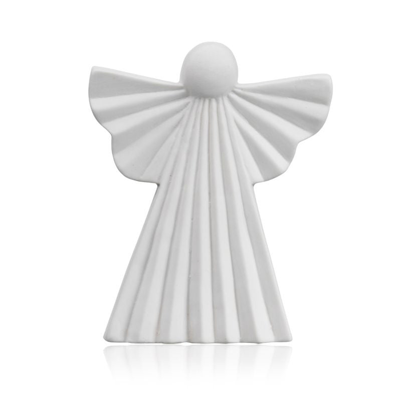 Keramikfigur Engel 15cm groß Weihnachten Dekoration weiß