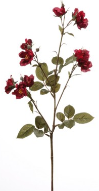 Kunstblume Rosenzweig Nicca dunkelrot 73 cm