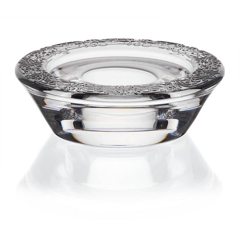 Teelichthalter Mystery 12cm, Transparent, aus Bleikristall