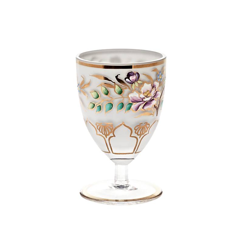 Trinkbecher White Queen 130 ml, Multicolor, aus Glas