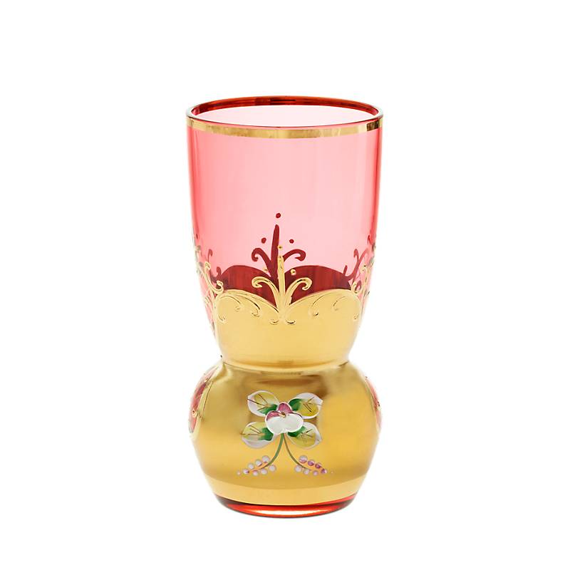 Trinkbecher Red Queen 250 ml, Rot/Gold, aus Glas