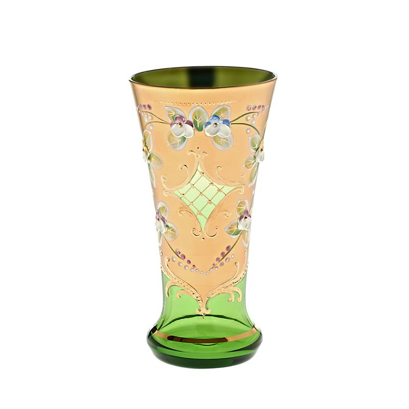 Trinkbecher Green Queen 250 ml, Grün/Gold, aus Glas