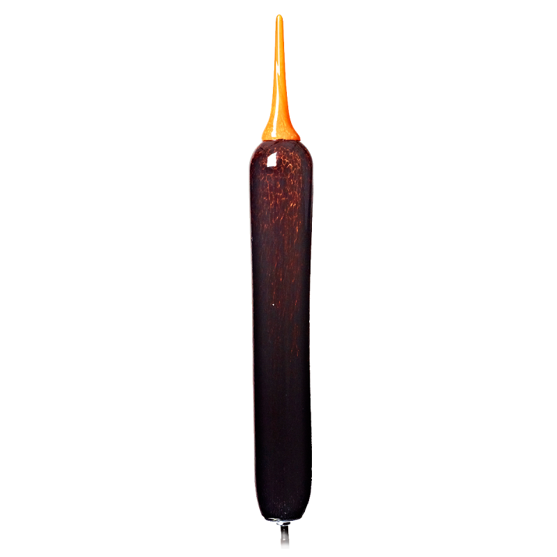 Schilfgras Binse Gartendekoration Glas schwarz 45 cm inkl. Stab