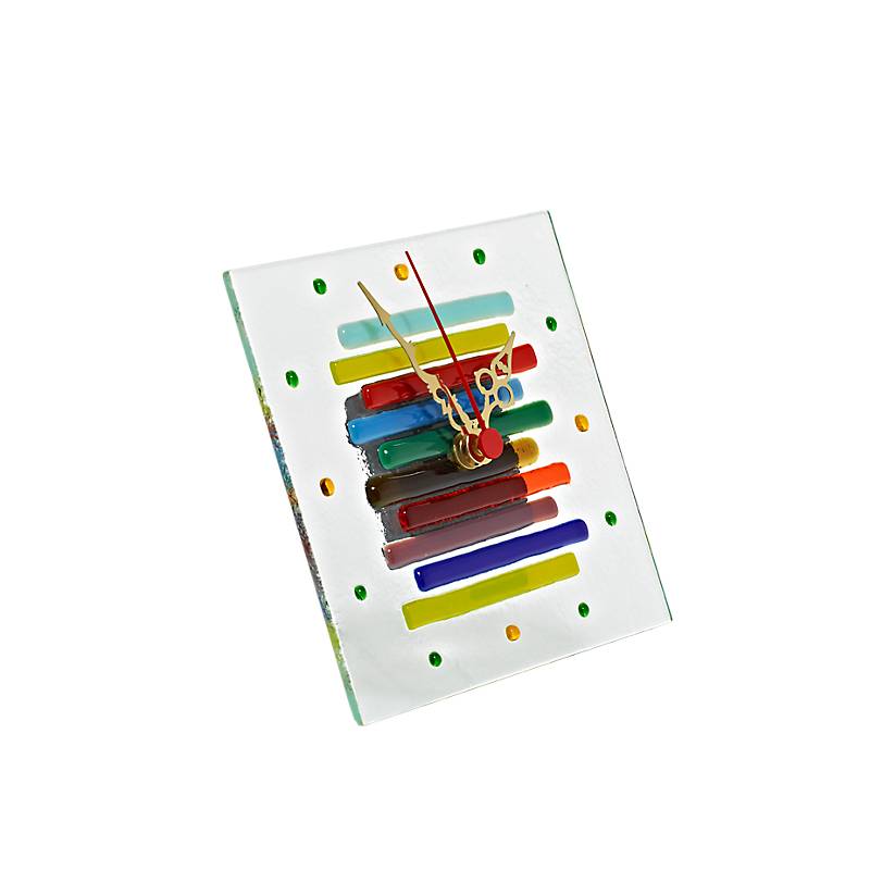 Tischuhr Regenbogen "Clockworld" (15x15cm)