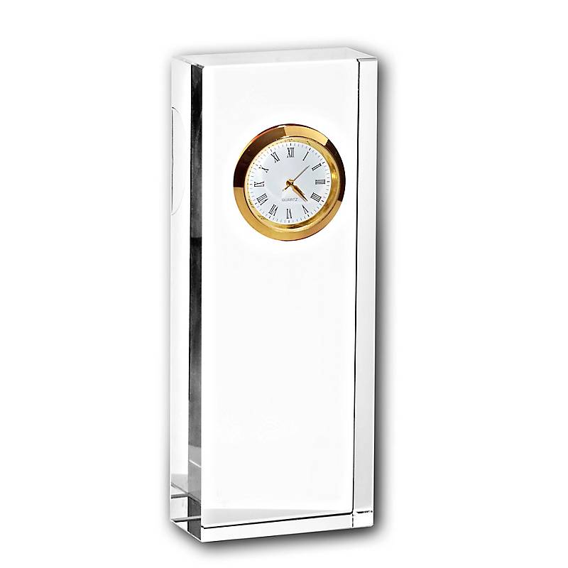 Glasblockuhr 15cm