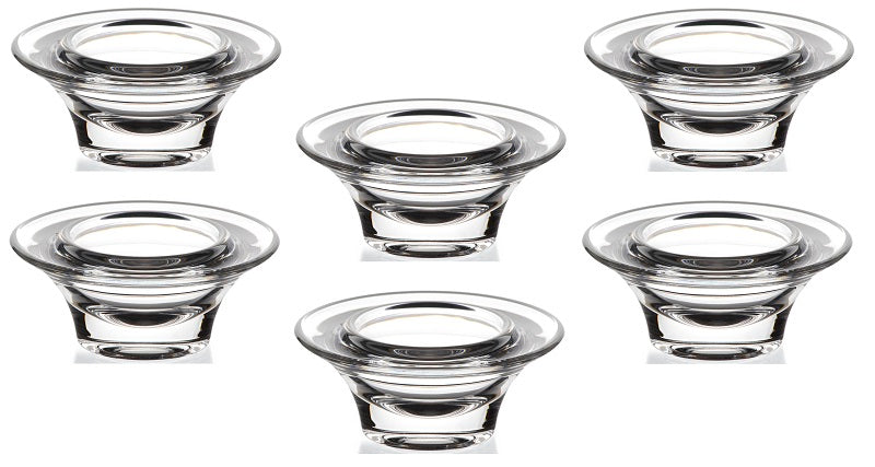 Eierbecher 6er-Set Eierhalter rund Bleikristallglas Frühstück Geschirr Küche 8cm