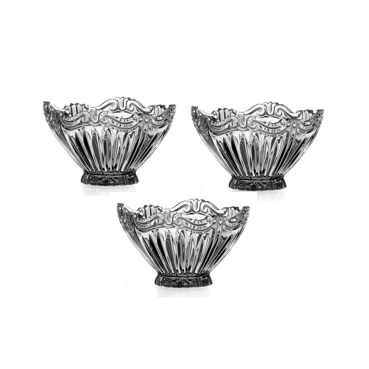 Schale aus Bleikristall 3er Set 11,5cm