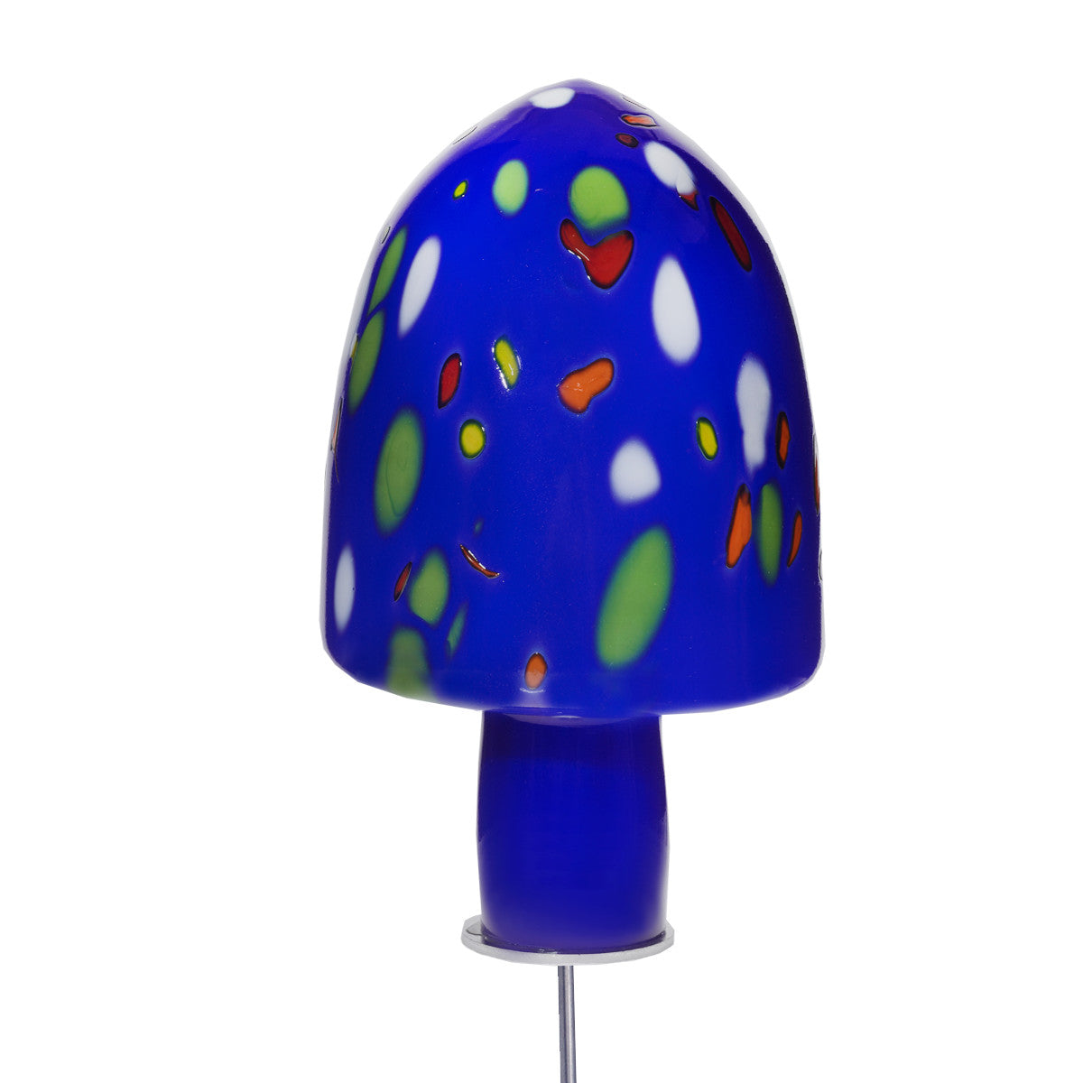 Glas-Hut-Pilz 25cm Gartenflair inkl. Stab, diverse Farben