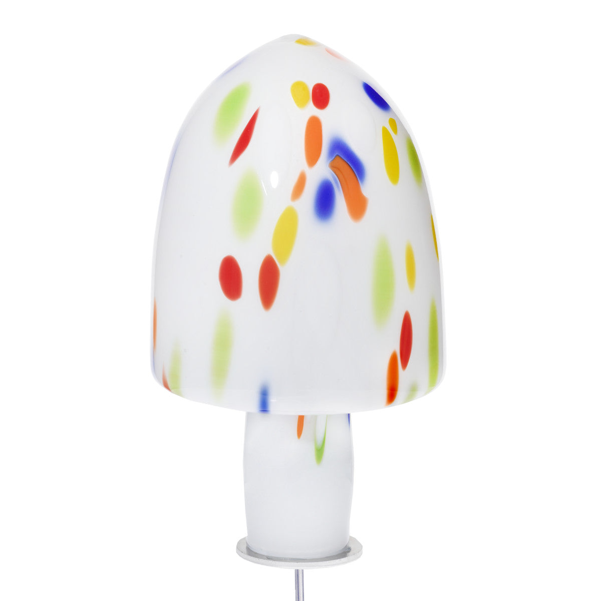 Glas-Hut-Pilz 25cm Gartenflair inkl. Stab, diverse Farben