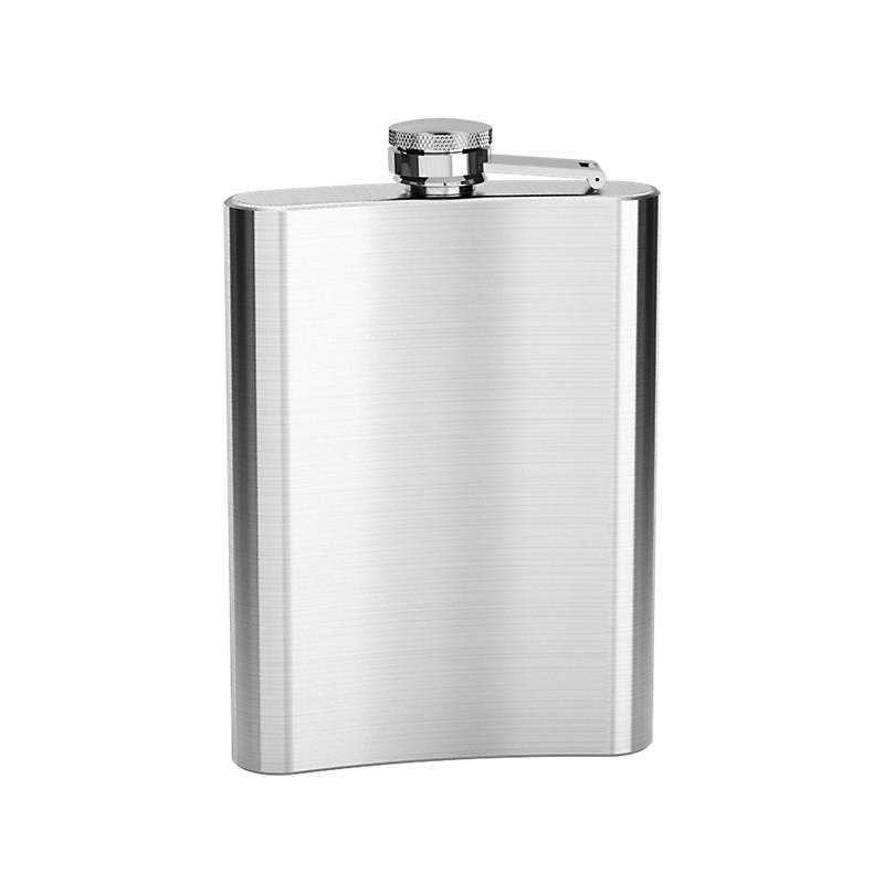 Flachmann (237ml), silber, aus Metall