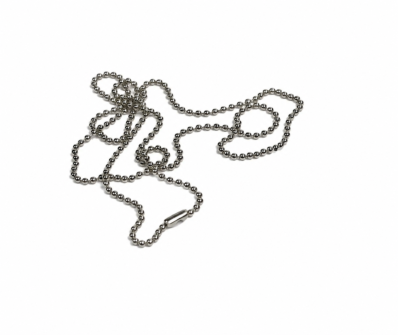 Silberfarbene Kugelkette für Anhänger (75 cm)
