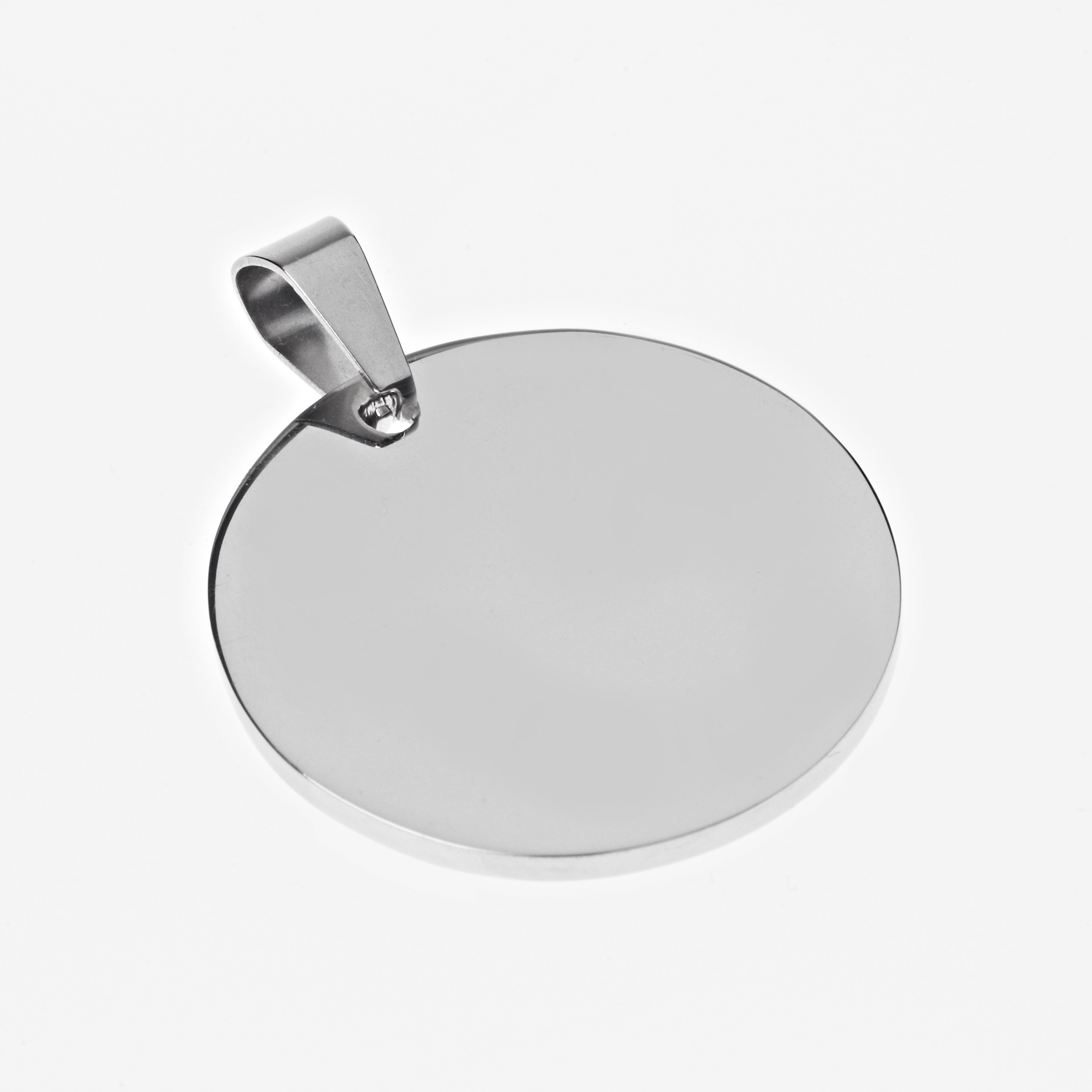 Edelstahlanhänger rund (2,5 cm)