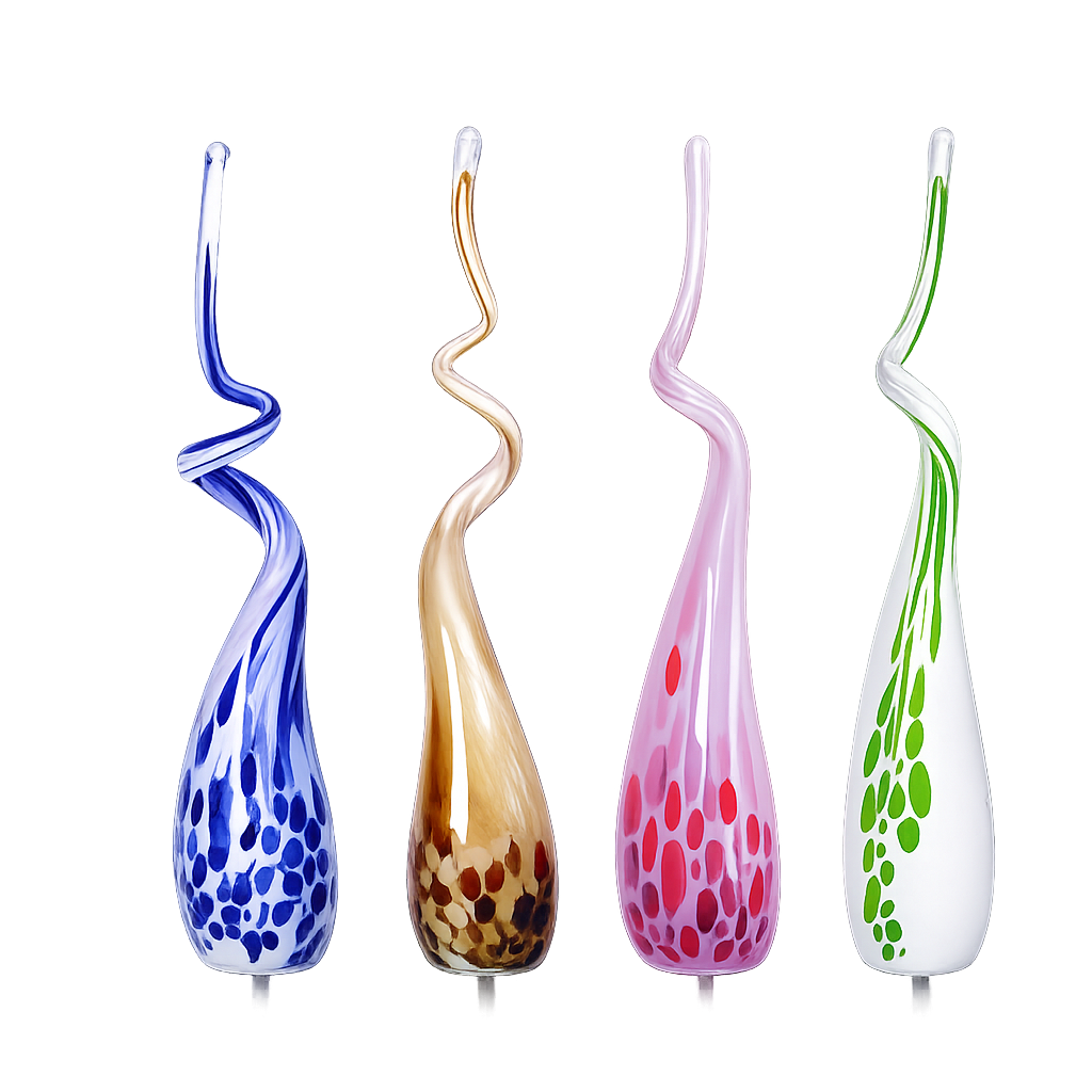 Gartenskulptur Glasflamme ca. 50cm inkl. Stab