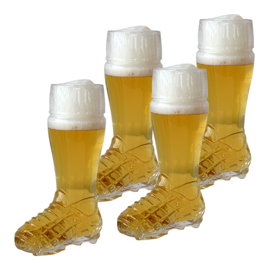 Bierglas Fußballschuh 300ml 4er Set