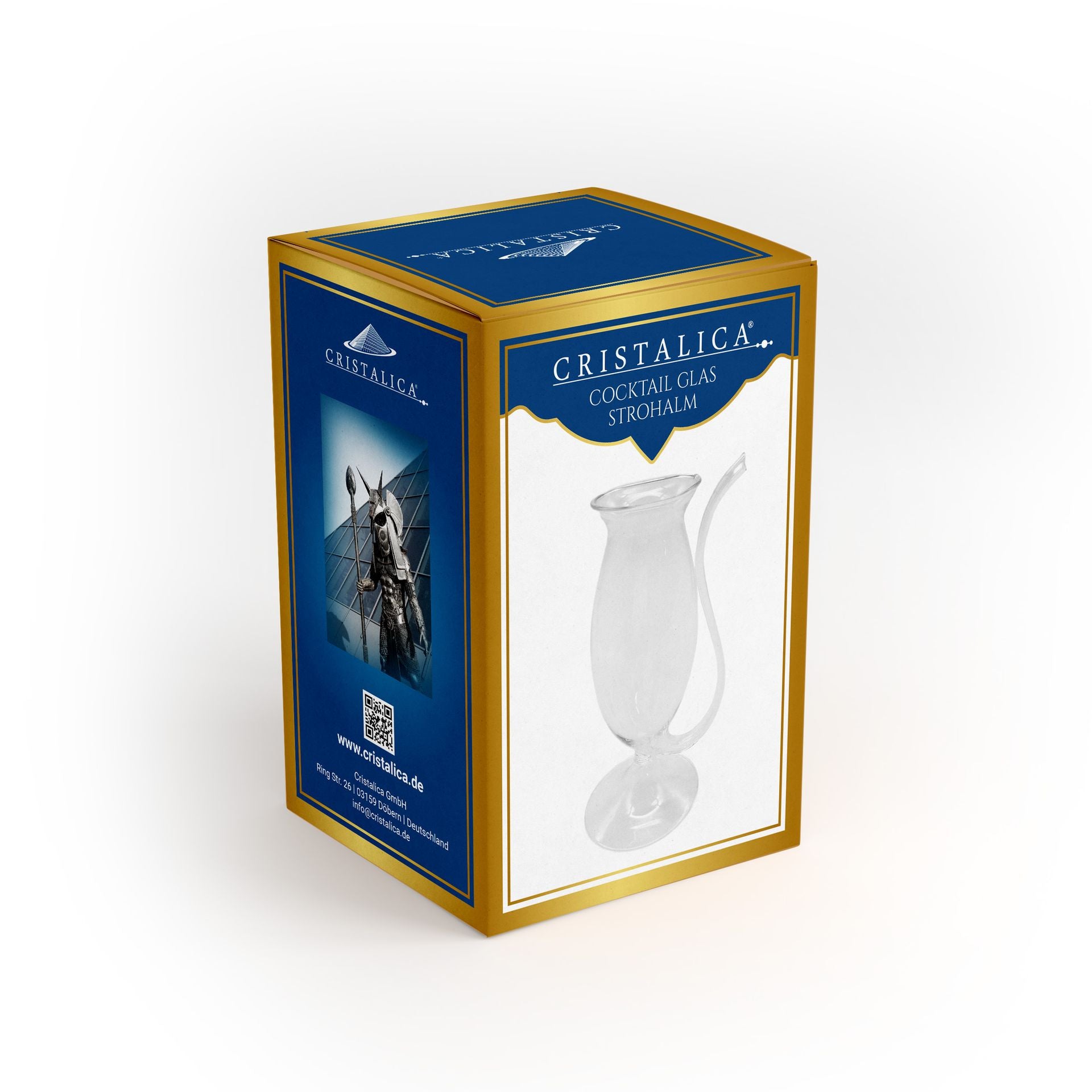 Cocktail Glas mit Strohalm Transparent