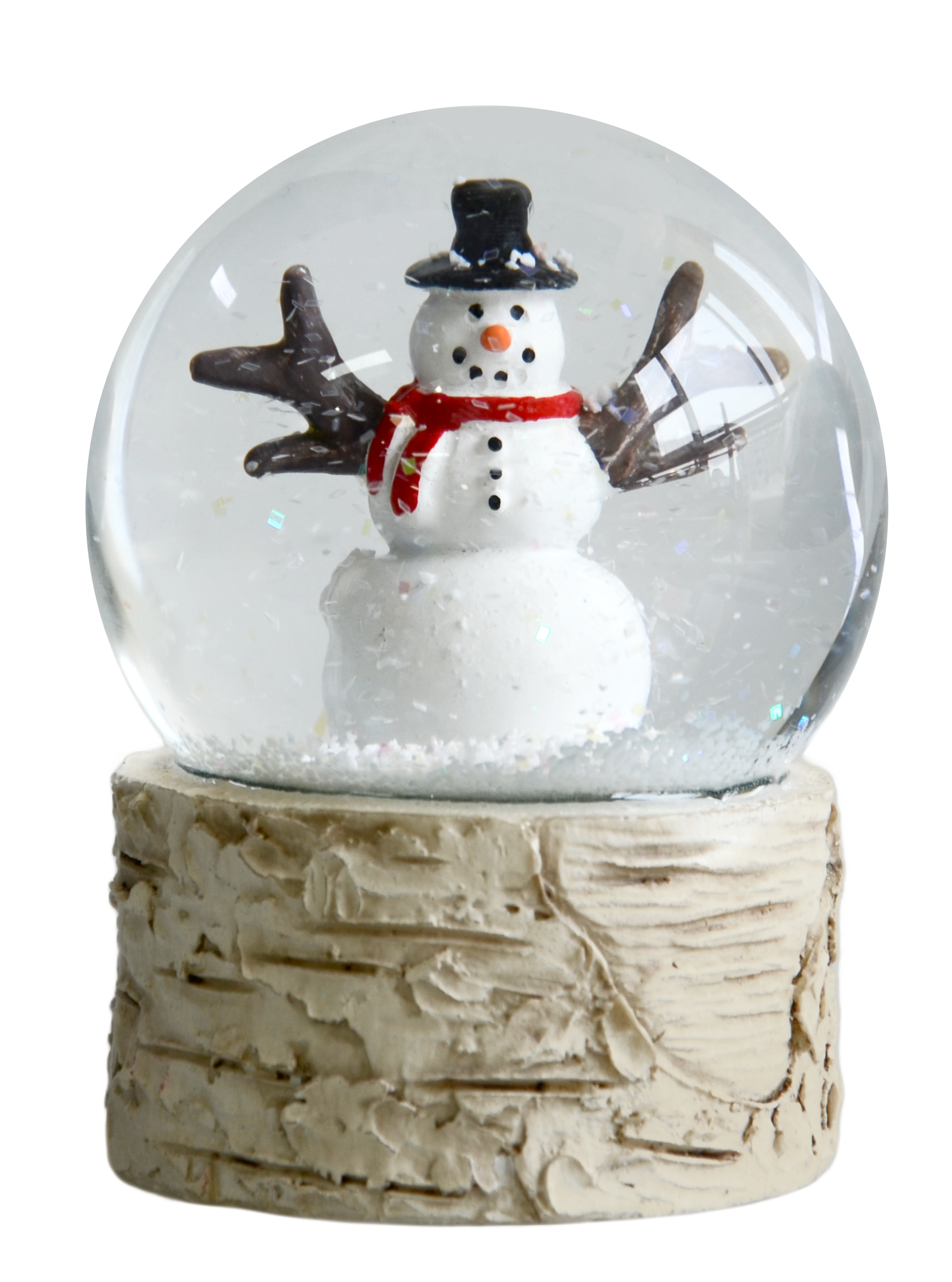 Schüttelkugel-Schneemann oder Zwerge auf Sockel Höhe ca. 9,2cm