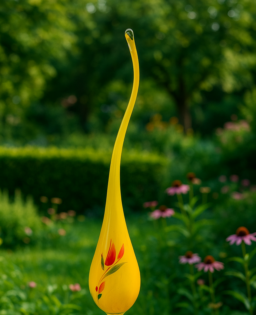 Gartenflamme Gartenflair Gelb, Höhe ca. 50 - 65 cm (ohne Scheibe und ohne Stab)
