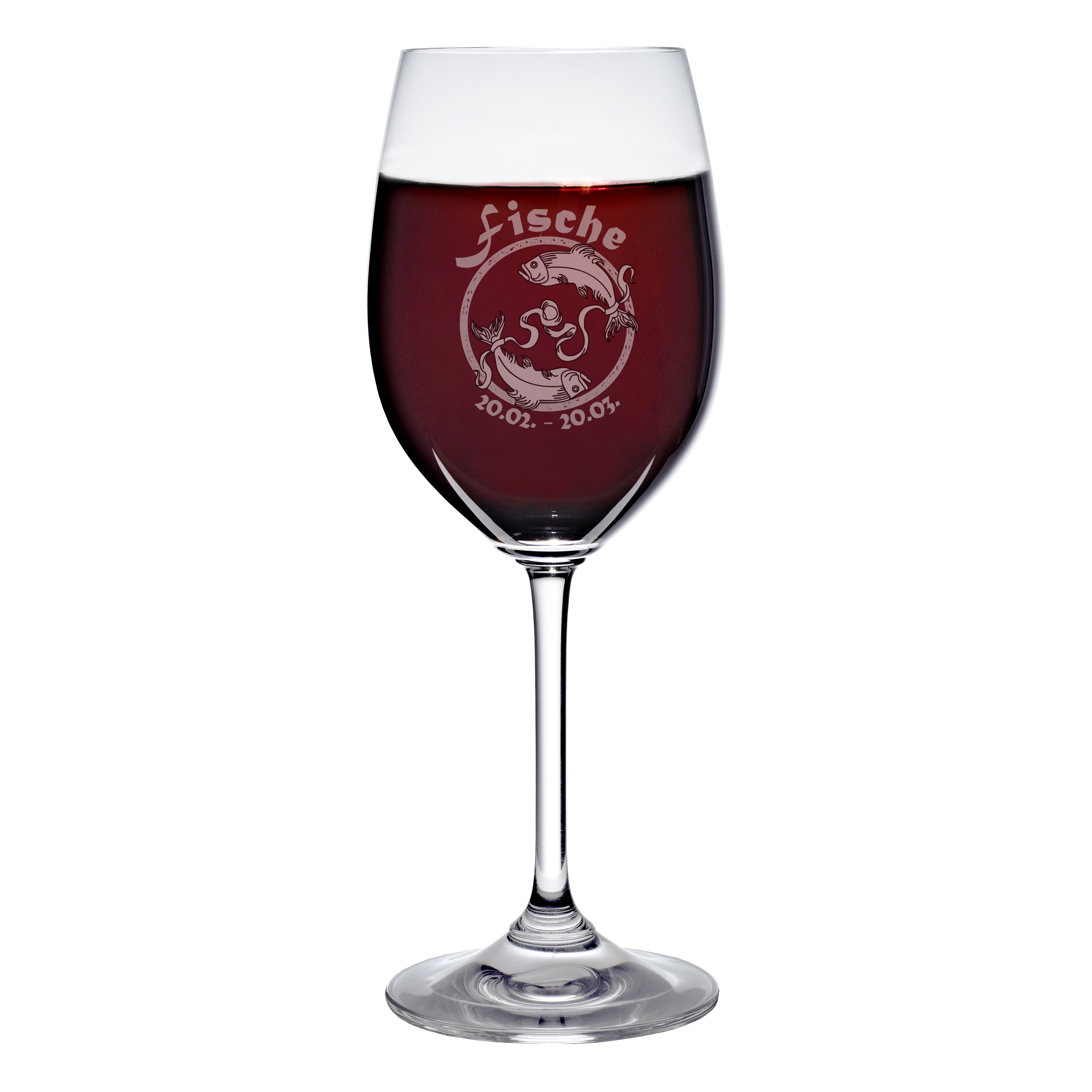 Weinkelch 300ml  mit Sternzeichen-Gravur Bleikristall