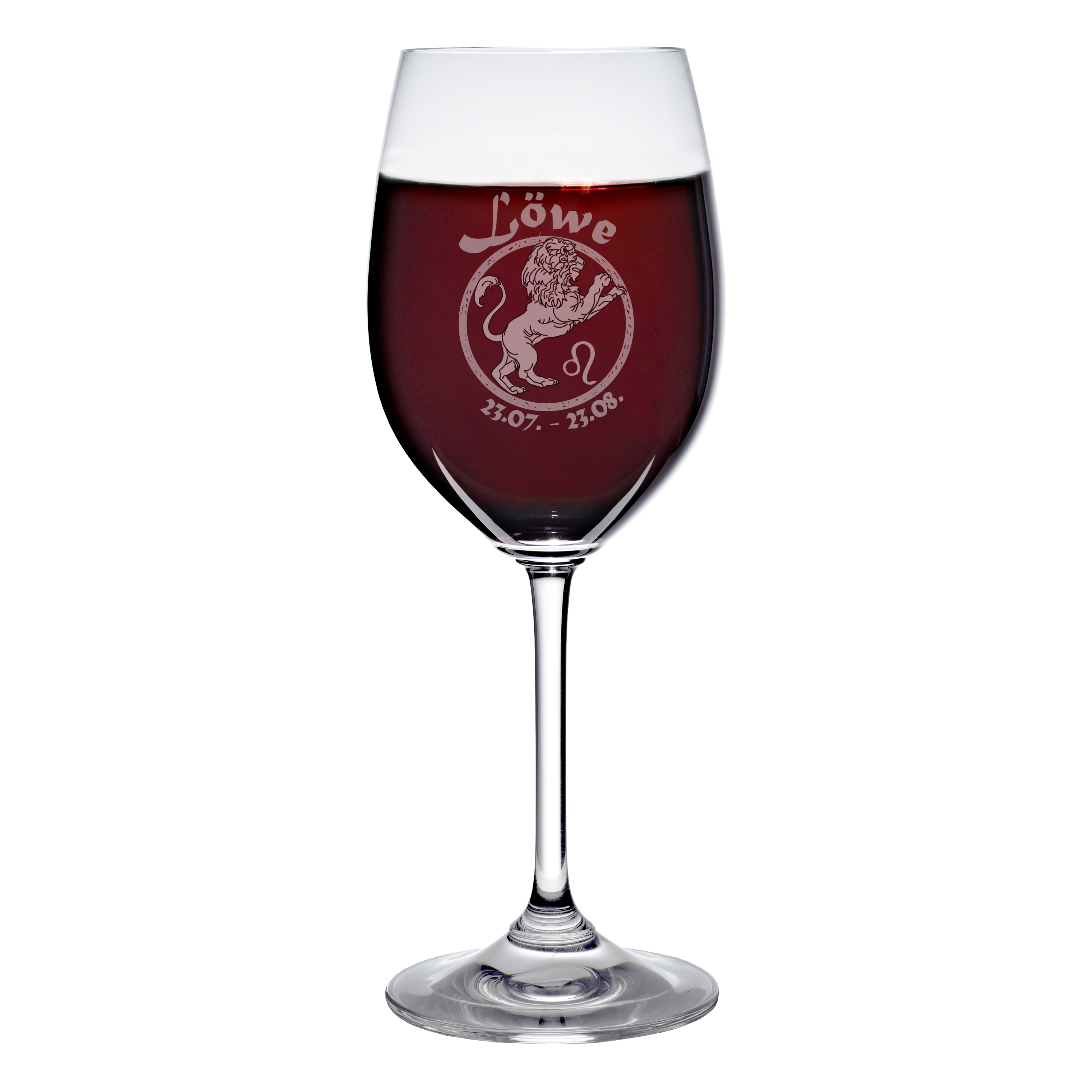 Weinkelch 300ml  mit Sternzeichen-Gravur Bleikristall
