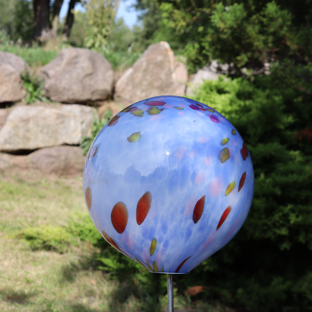 Gartenkugel Bodenkugel 30 cm (mit Scheibe und Stab)