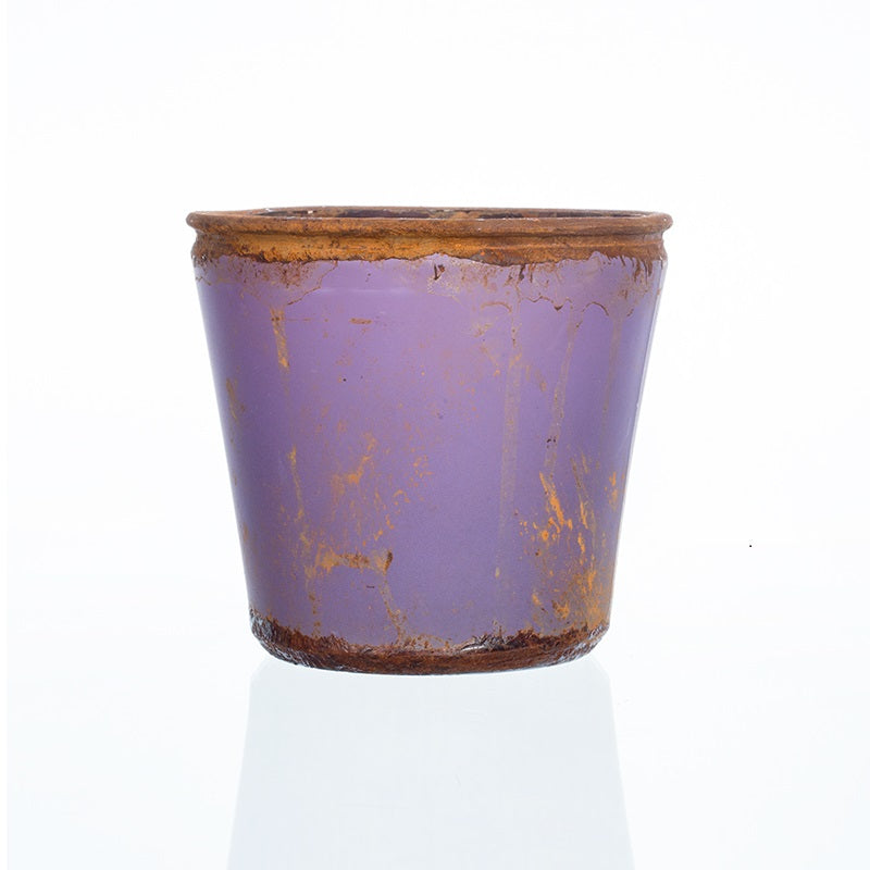 Glas Blumentopf Windlicht 12 cm