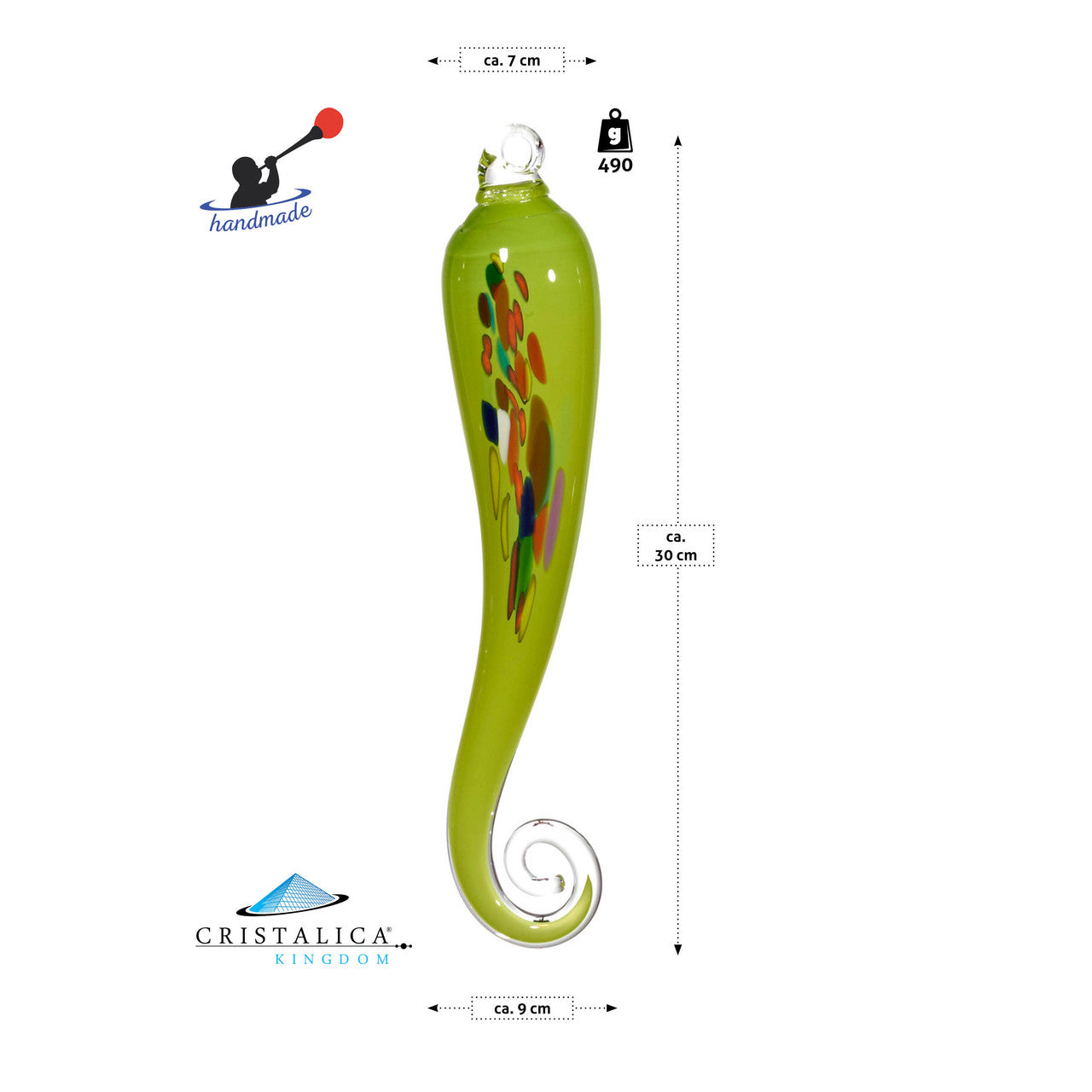 Gartenzapfen hängend klein Gartenflair 30 cm mit Stab