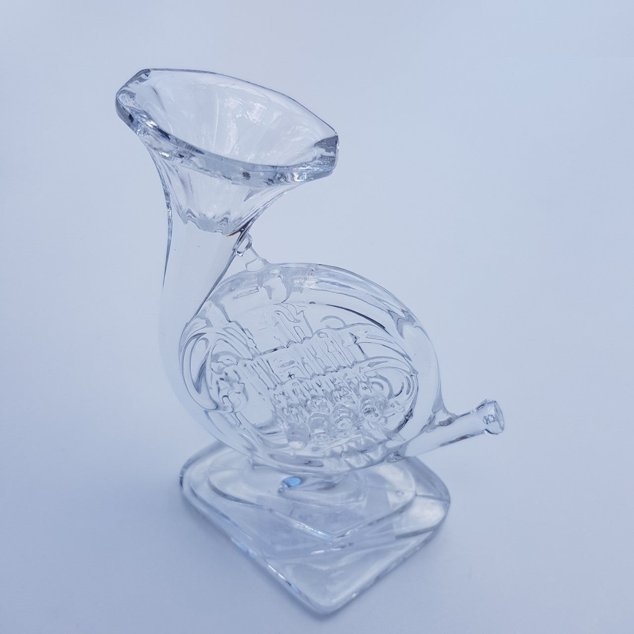 Glasfigur Musikinstrument Kristallglas klar Geschenk Musiker Hobby Sammeln 13cm