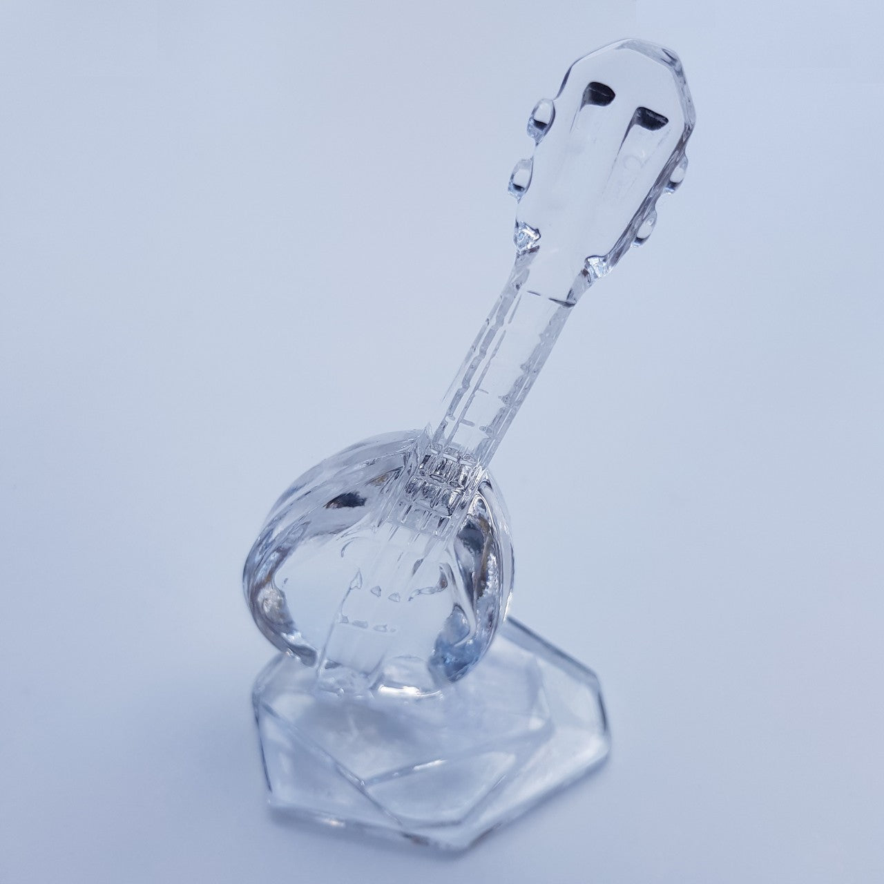Glasfigur Musikinstrument Kristallglas klar Geschenk Musiker Hobby Sammeln 13cm