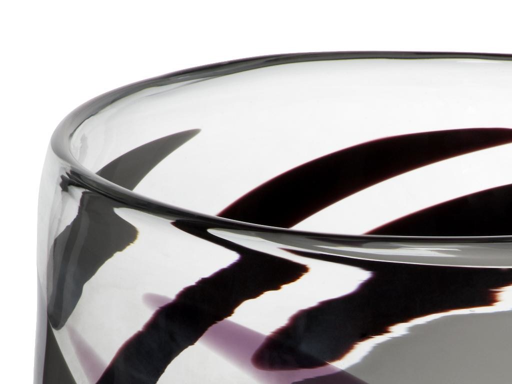 Glasschale Flame 21cm violett