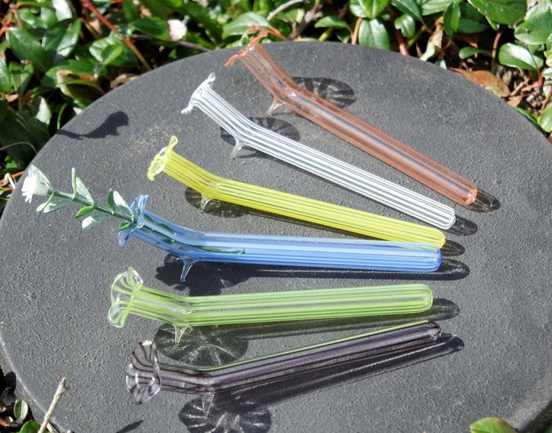 Liegeväschen  mit Farbstreifen Glas 10cm