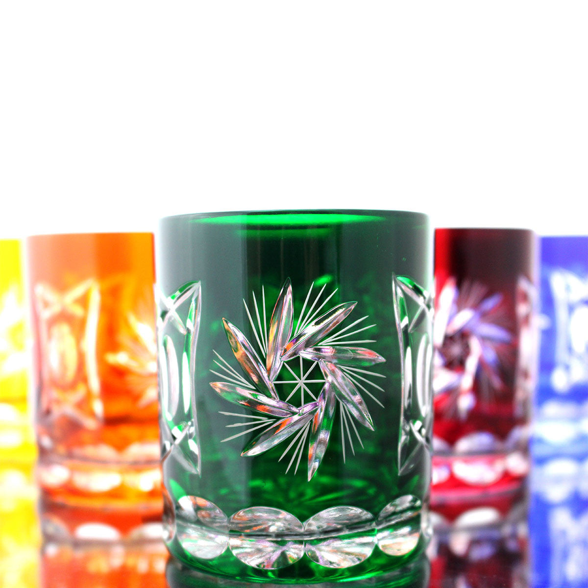 Whiskyglas Schleuderstern farbiges 6er Set 280 ml