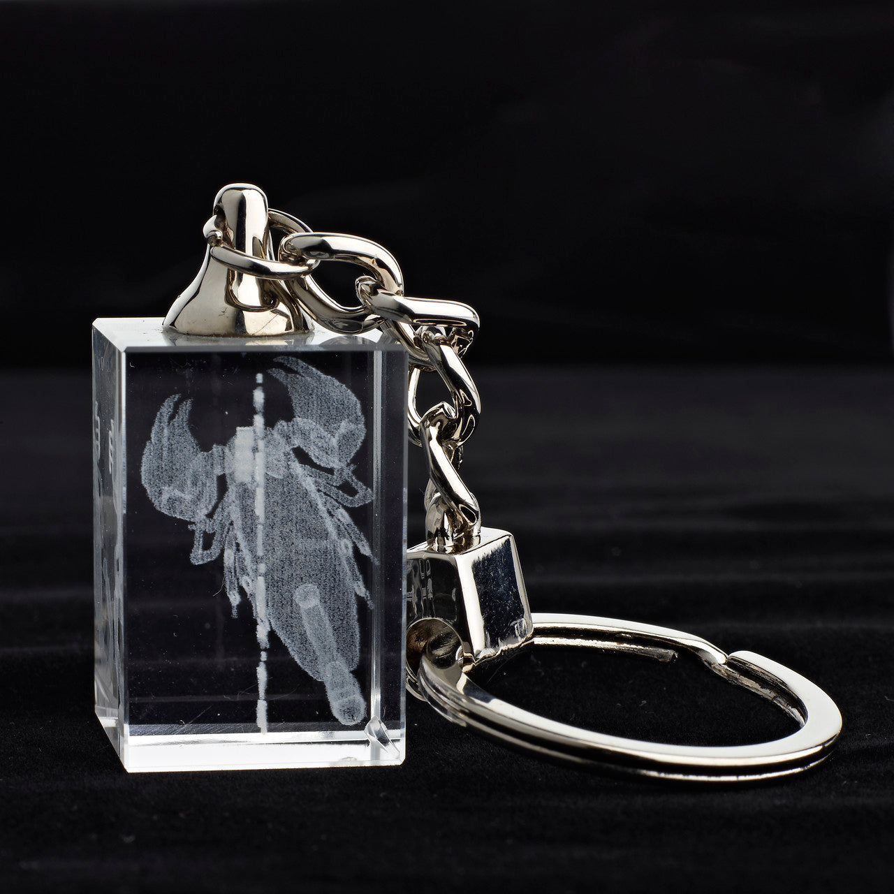 Glasschlüsselanhänger Sternzeichen Skorpion 3x2cm