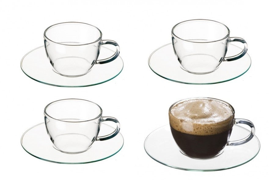 Expressotasse mit Unterteller 4er Set