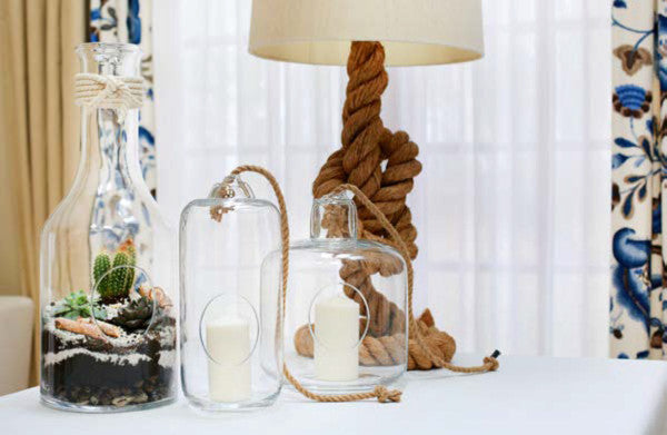 Glasvase Papero Famous 44cm Pflanzgefäß mit Loch Dekoelement Klarglas Geschenk