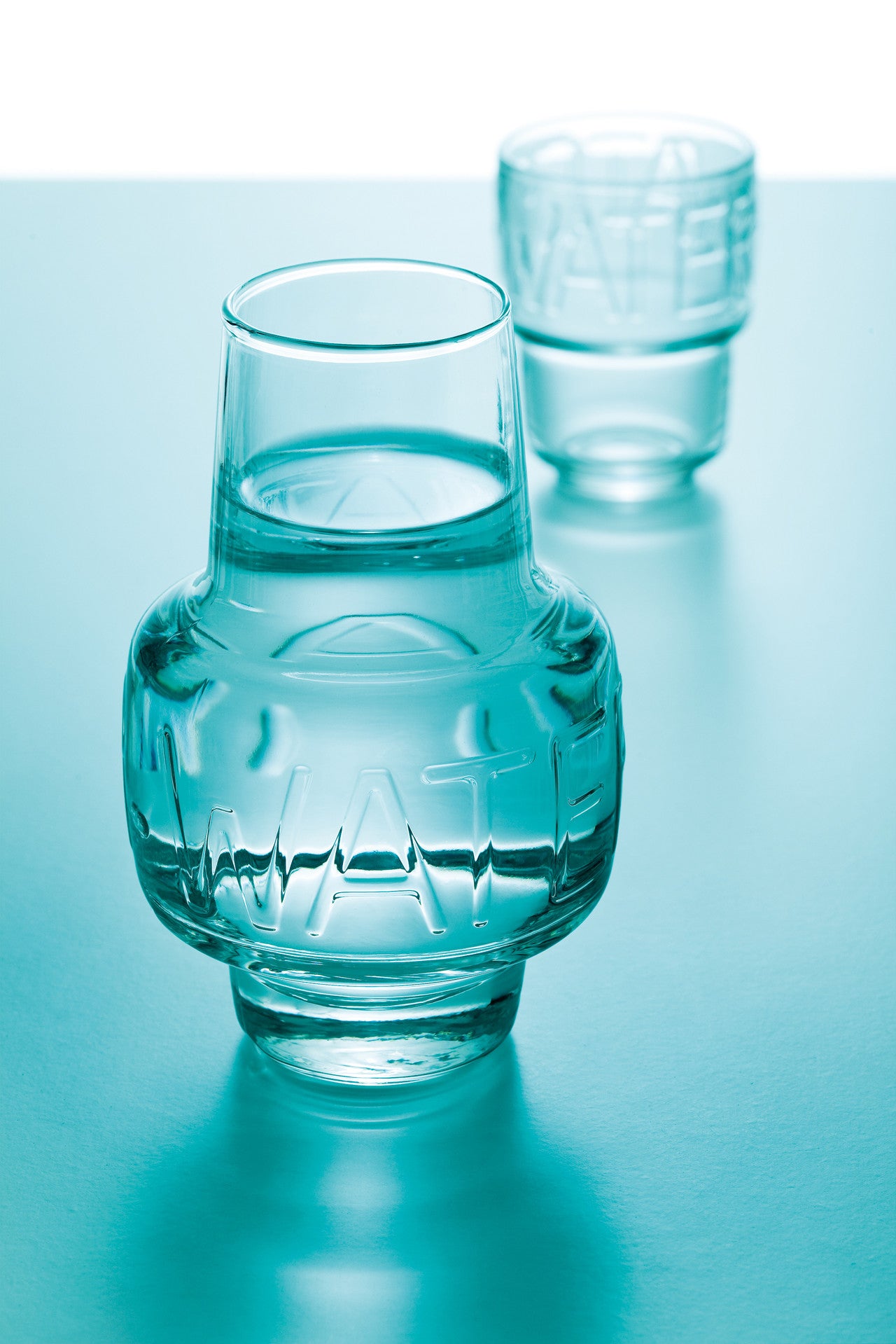 Wasserkaraffe Boston 600ml Krug mit Trinkglas Geschenkset transparent Modern