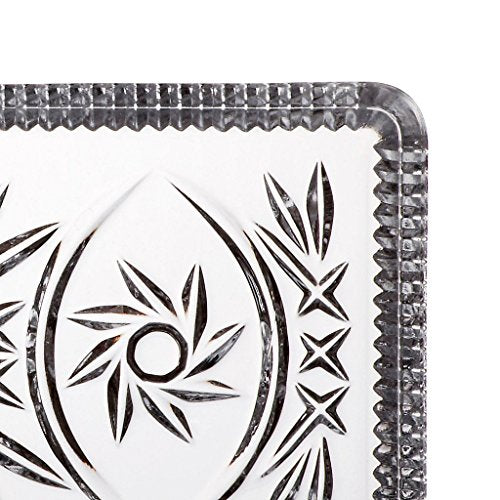 Butterplatte aus Bleikristall 2er Set 10x18cm
