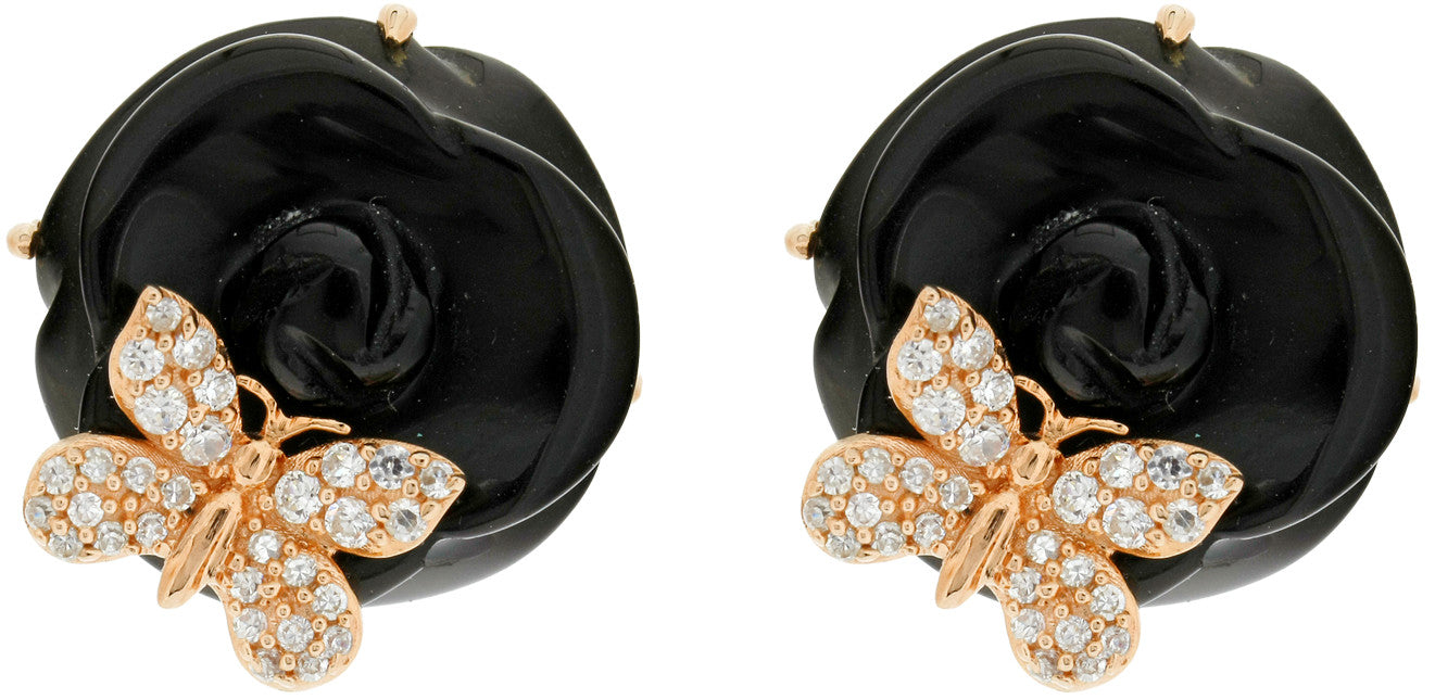Ohrstecker Rosa aus 925 Sterling Silber Schmuck für Damen Friends
