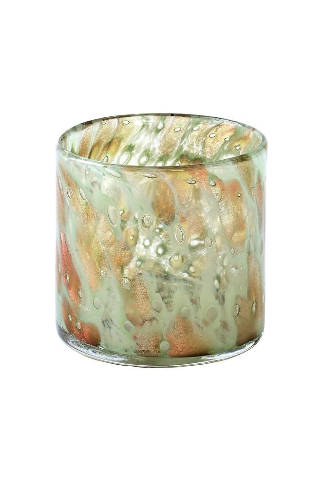 Windlicht Linen 10cm Glitzer