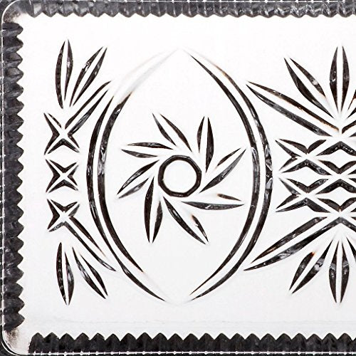 Butterplatte aus Bleikristall 2er Set 10x18cm