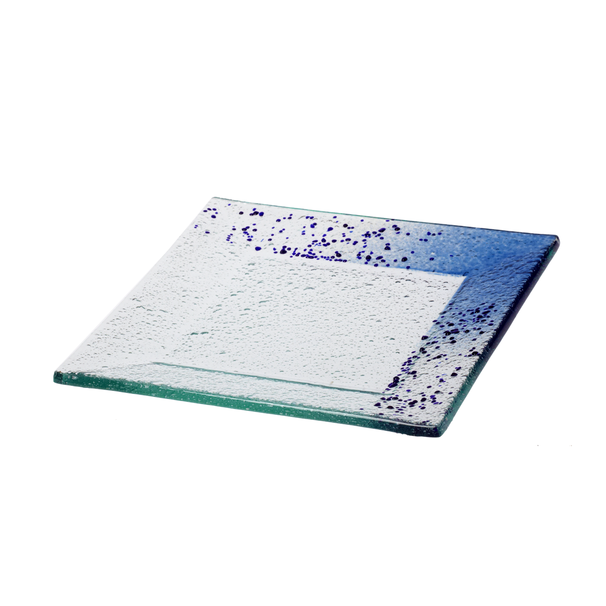 Glasteller Schale Tischdeko quadratisch Design Max Fusing Glas ca. 15x15cm Handmade