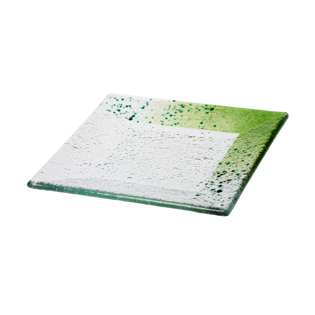 Glasteller Schale Tischdeko quadratisch Design Max Fusing Glas ca. 15x15cm Handmade