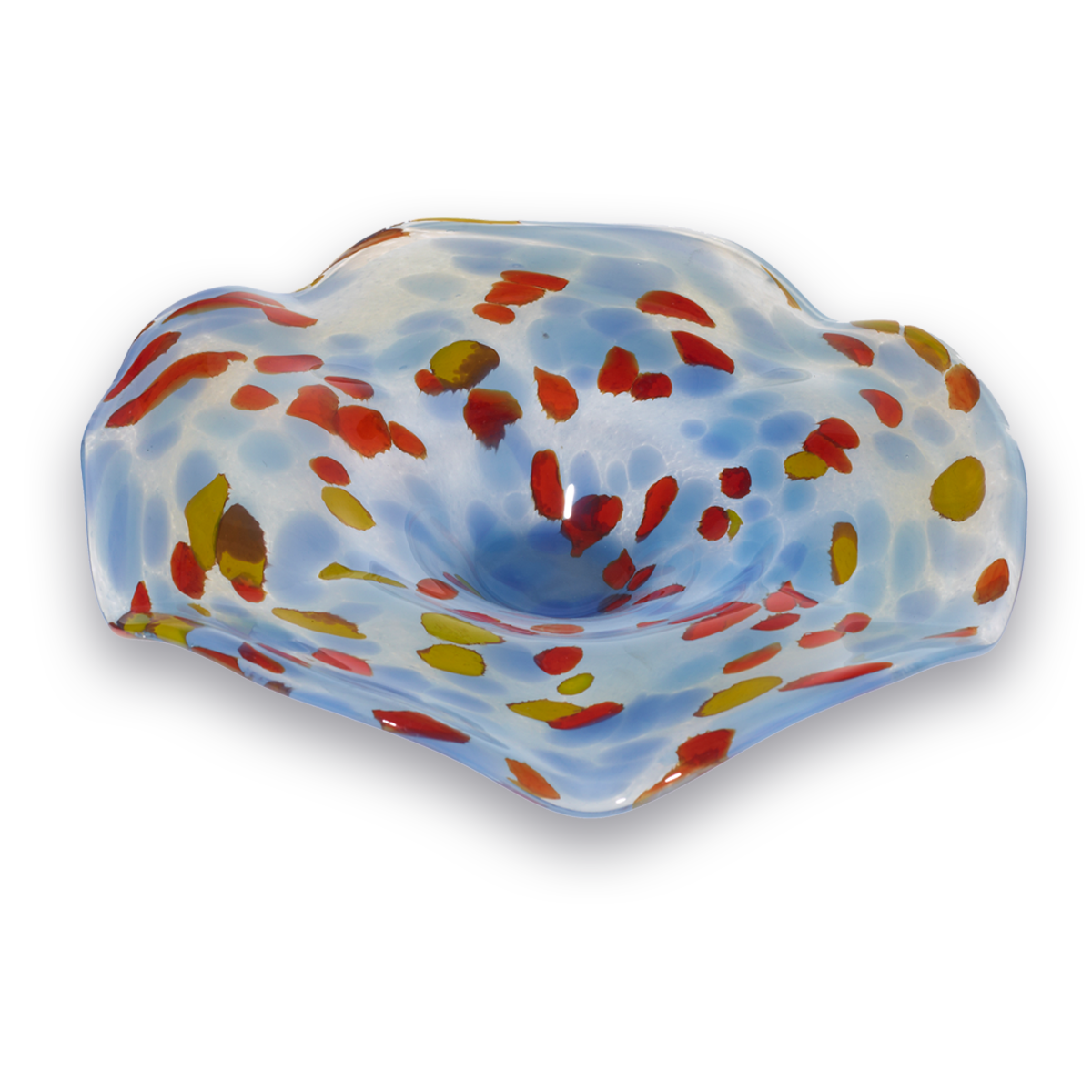 Glasblume Ø ca. 26 cm in Farben inkl. Stab