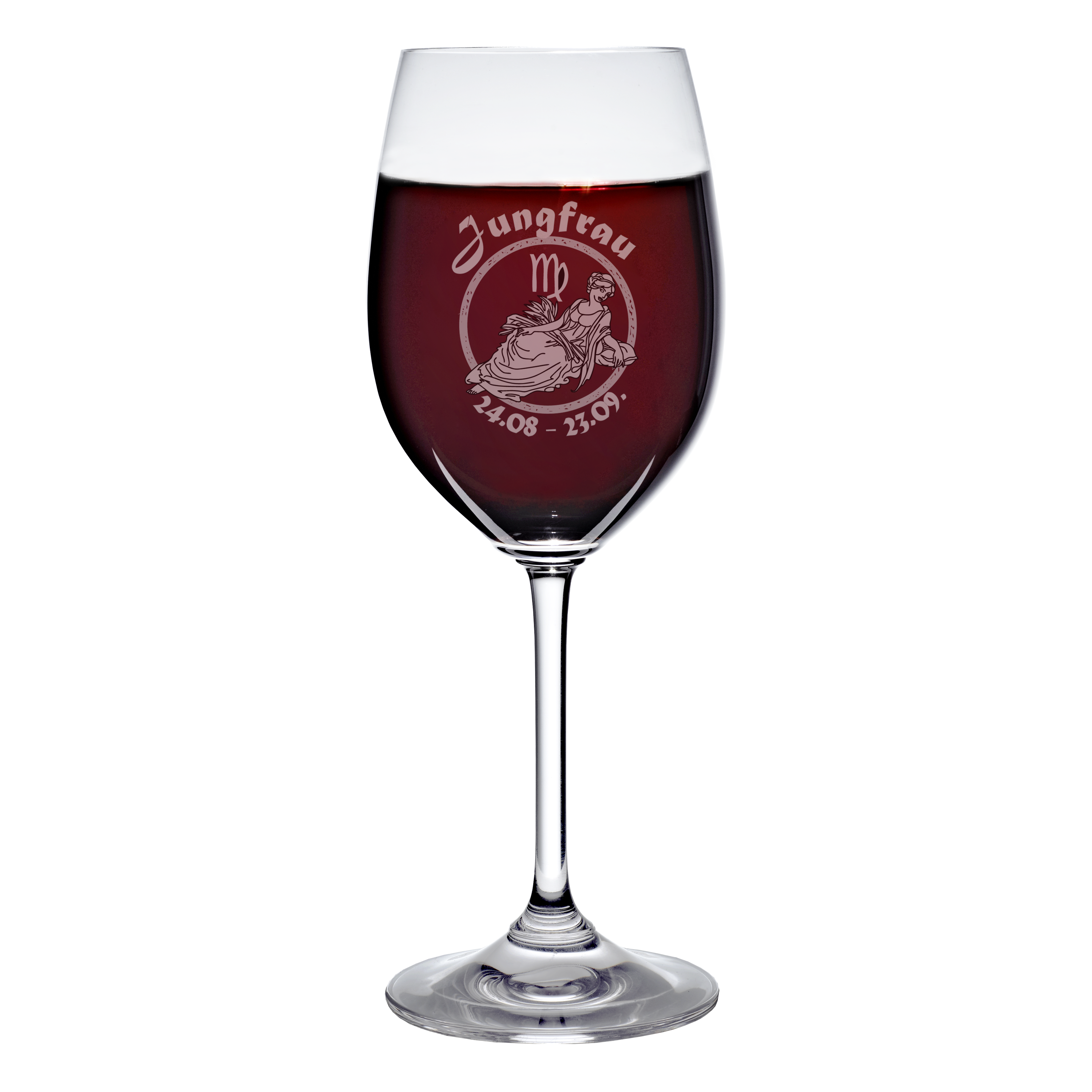 Weinkelch 300ml  mit Sternzeichen-Gravur Bleikristall