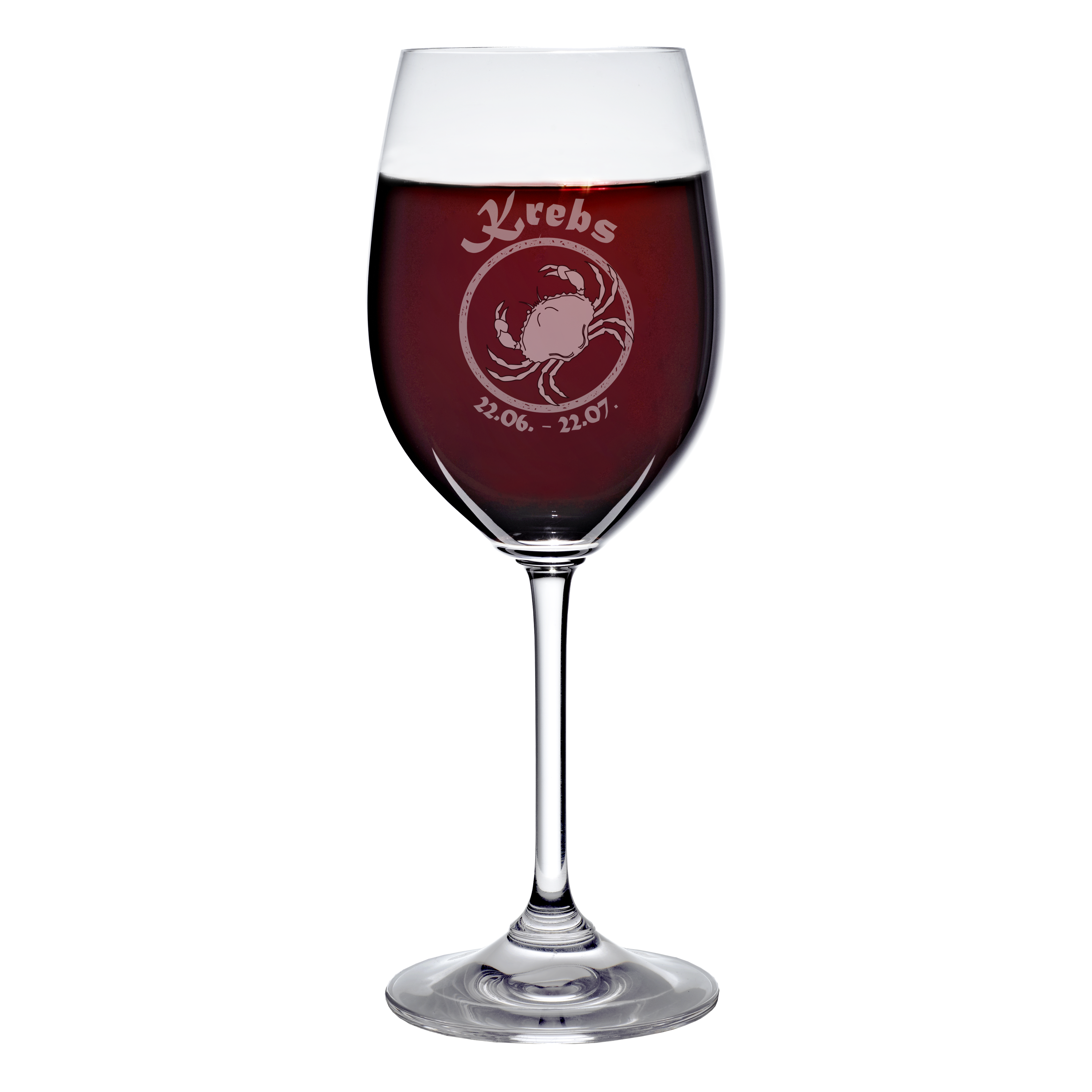 Weinkelch 300ml  mit Sternzeichen-Gravur Bleikristall