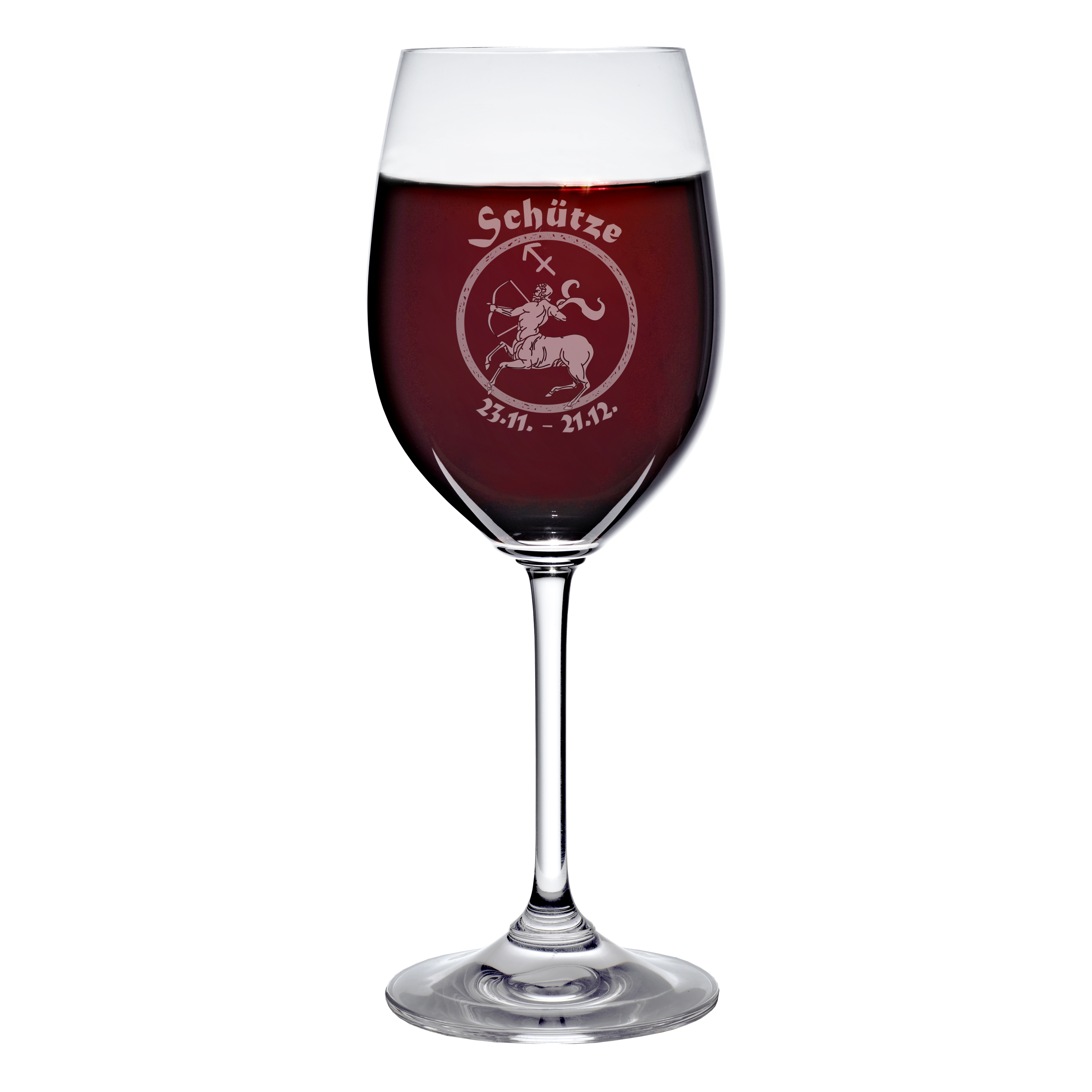 Weinkelch 300ml  mit Sternzeichen-Gravur Bleikristall
