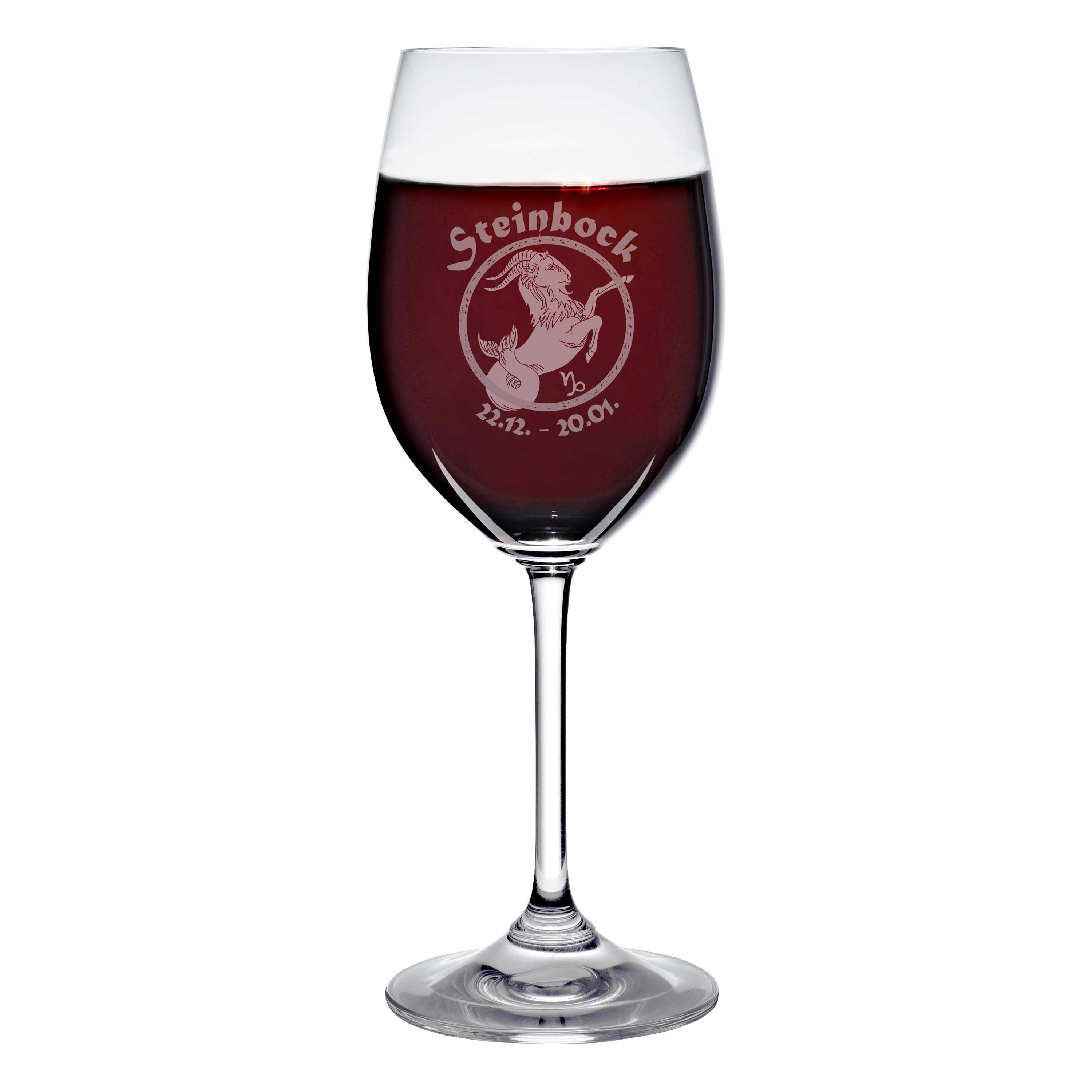 Weinkelch 300ml  mit Sternzeichen-Gravur Bleikristall