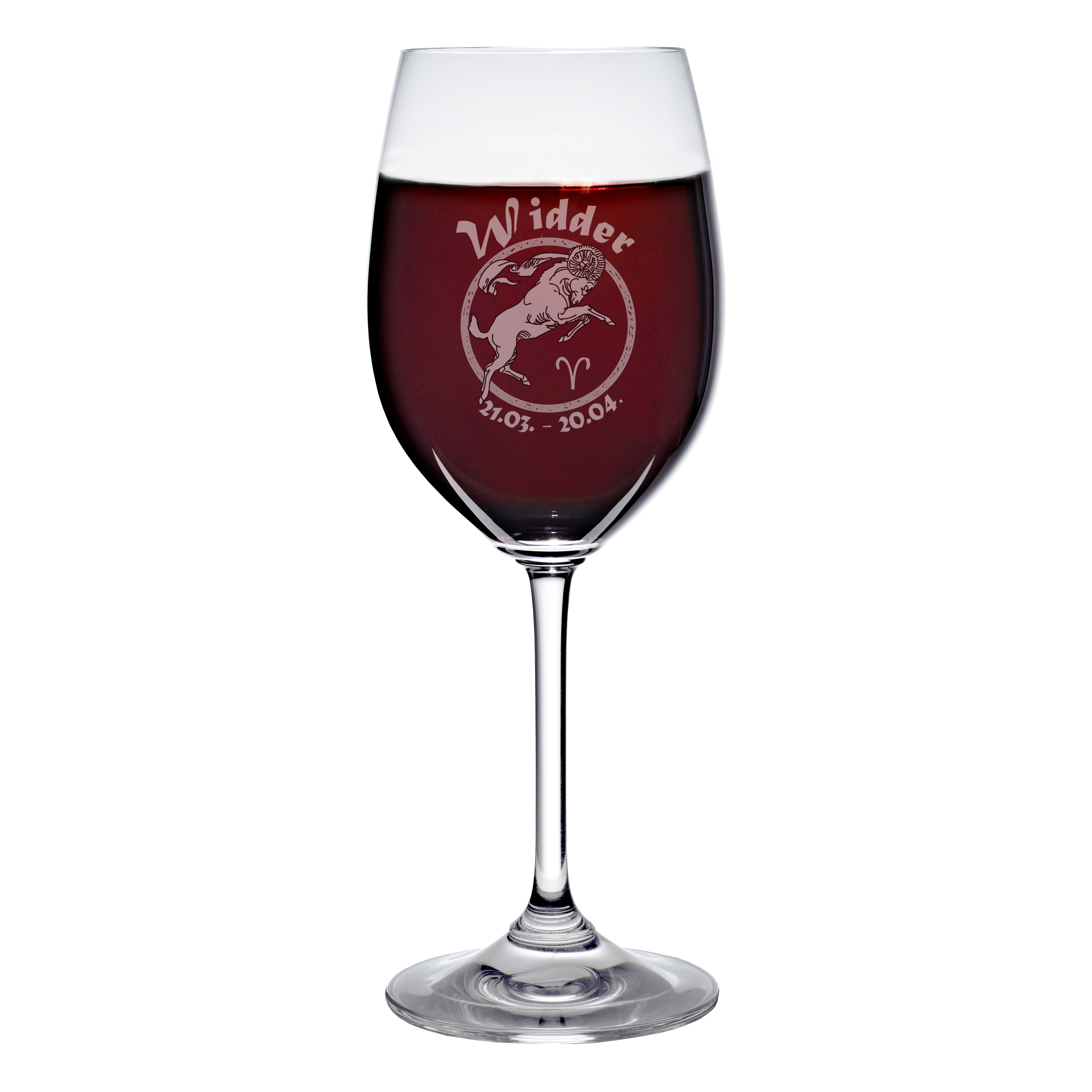 Weinkelch 300ml  mit Sternzeichen-Gravur Bleikristall